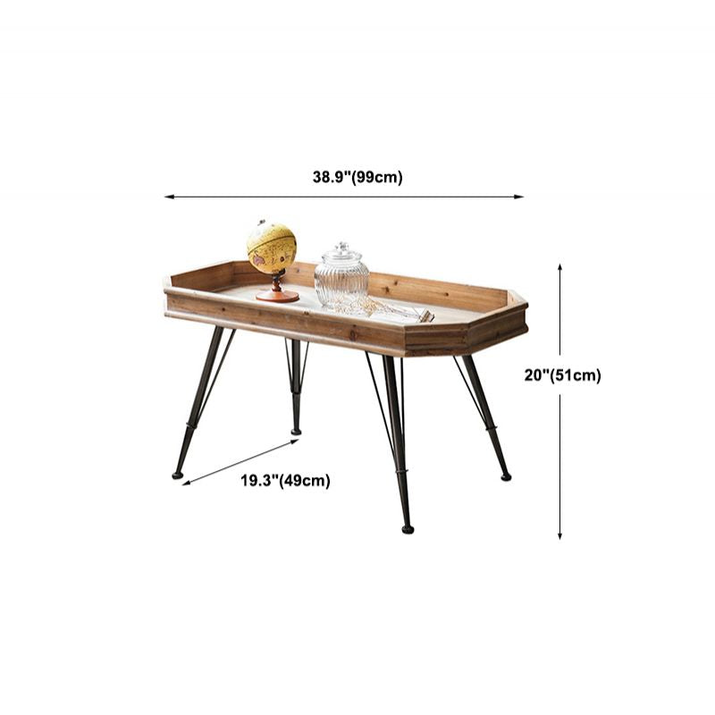 French Country Distressed Wood Coffee Table Set for Living Room