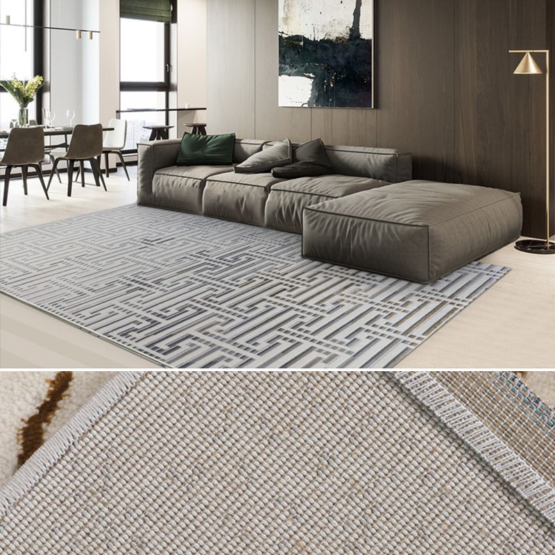 Formal Decoration Rug Multi Colored Stripe Printed Indoor Rug Polyster Non-Slip Pet Friendly Area Carpet
