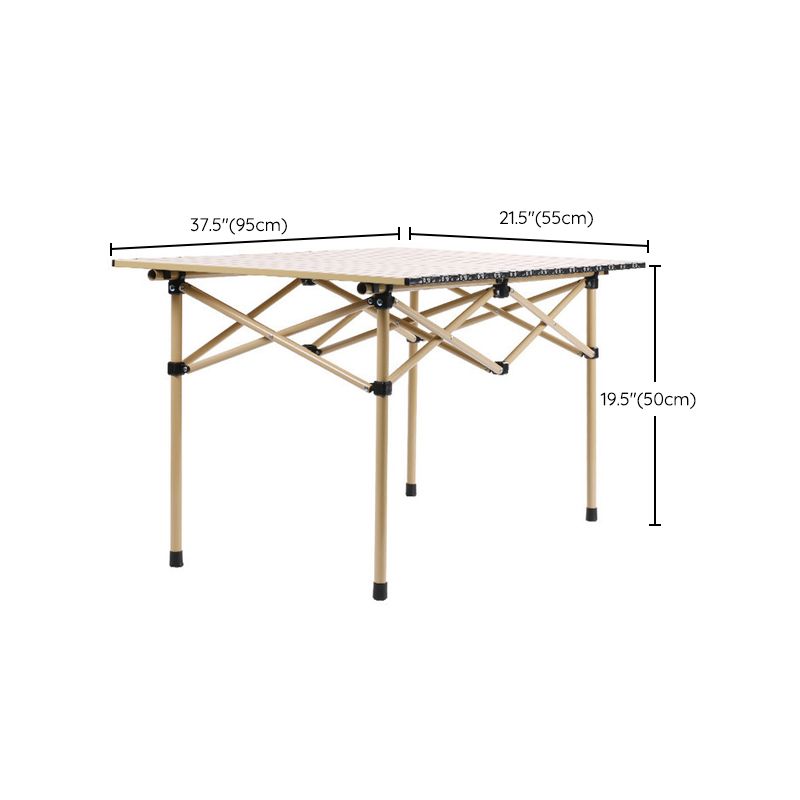 Modern Foldable Camping Table Set 1/5/7 Pieces Metal Dining Table Set for Outside