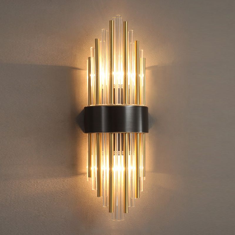 Modern Style Sconce Wall Light 2 Lights Crystal Wall Lamp for Bedroom Dining Room