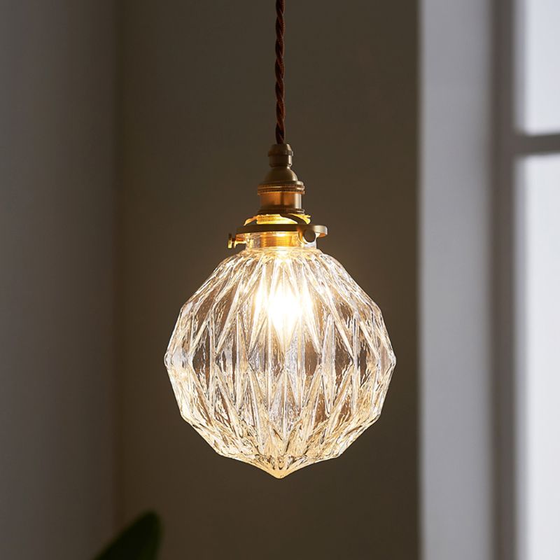 Sfera industriale Luce a soffitto Luce a sospensione a sospensione di vetro singolo per soggiorno