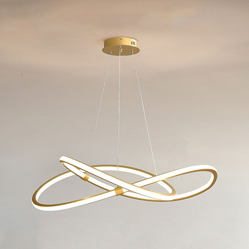 Metal Spiral Pendant Lighting Fixture Simple Style LED Hanging Pendant Light