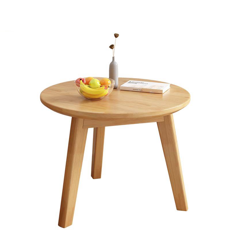 Side Table Solid Wood 3 Legs Round Nordic Living Room End Table