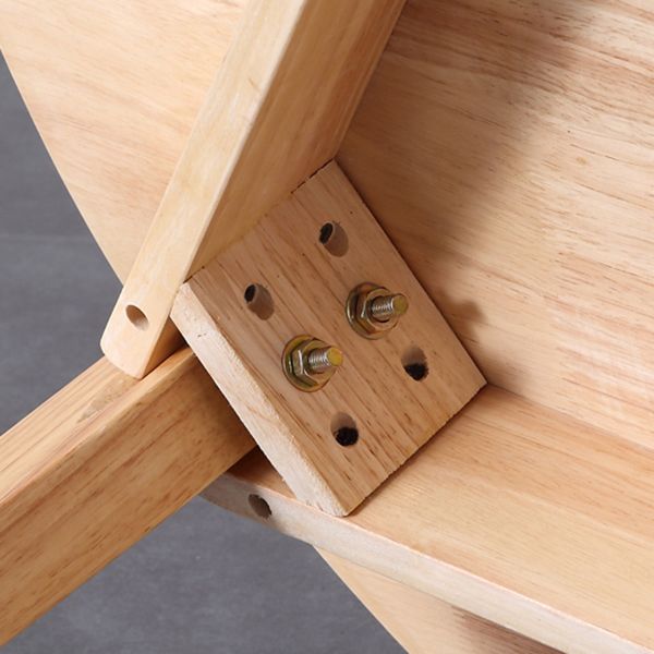 Modern Style Kitchen Dinette Set Solid Wood Top Dining Furniture Set with 3 Legs Base