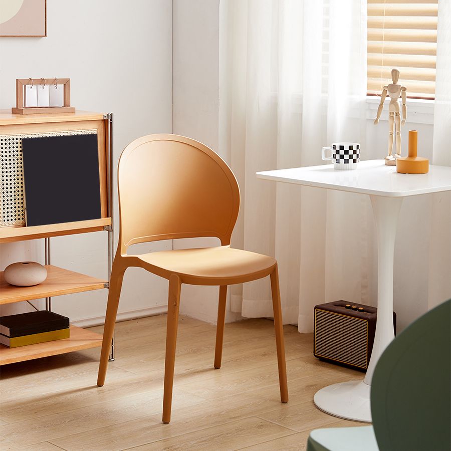 Contemporary Dining Room Dining Chair Plastic Stacking Side Chair