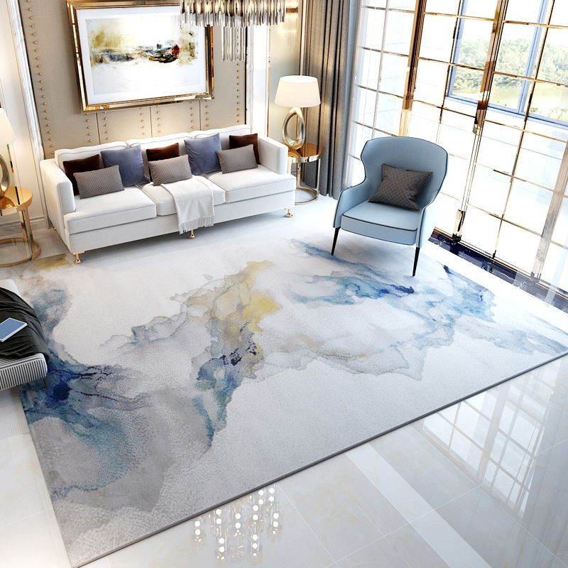 Antiek tapijt Modern abstract print Rug wasbaar polyester tapijt met niet-slipachter