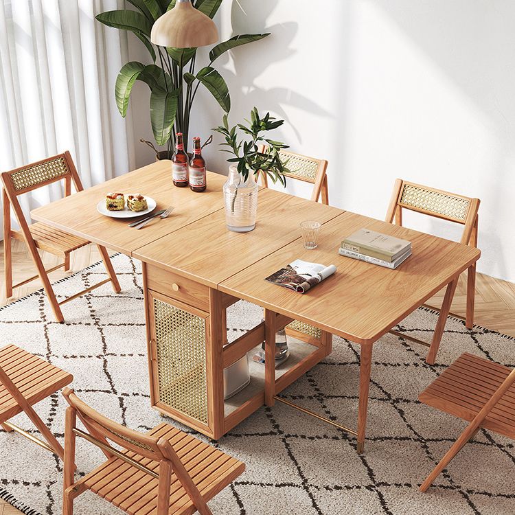 Mesa de comedor rectángulo de mesa de comedor de mediados de siglo 61.8 "