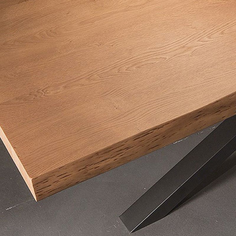 Modern Brown in Pine Dining Table Rectangle Dining Table for Kitchen