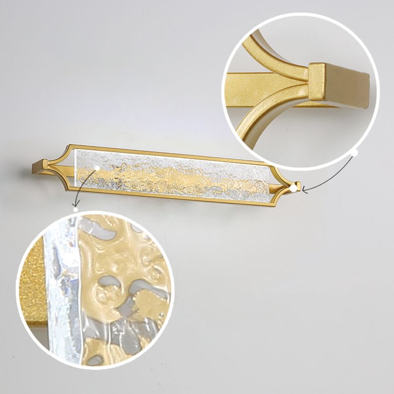 Modern Gold Mirror Lamp Acrylic Vanity Wall Light Fixture for Bathroom
