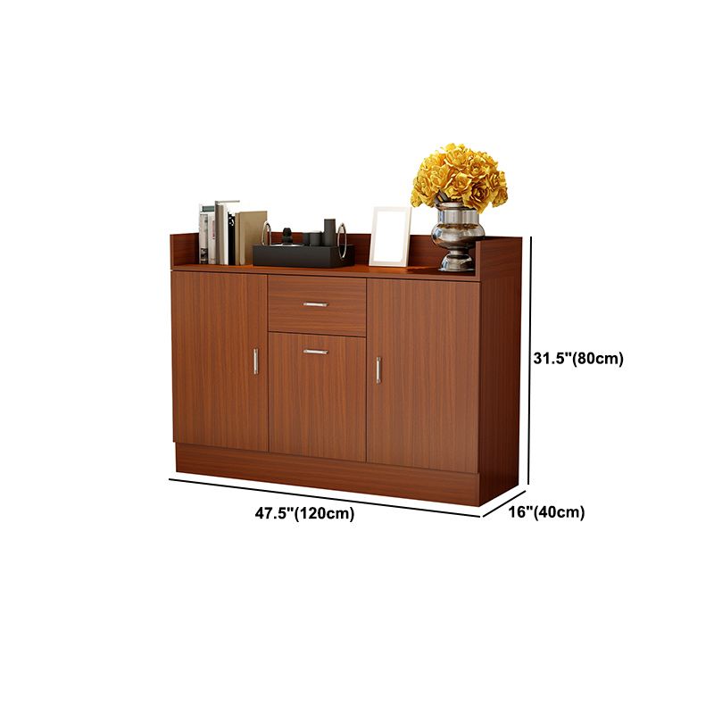 Mid-Century Modern Storage Cabinet Square Accent Cabinet with Drawer