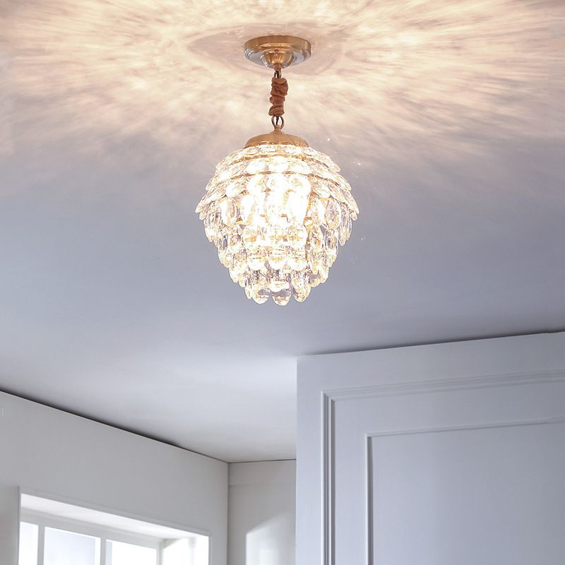 Modern Chandelier Light Fixtures Crystal Multi Head Hanging Chandelier for Bedroom