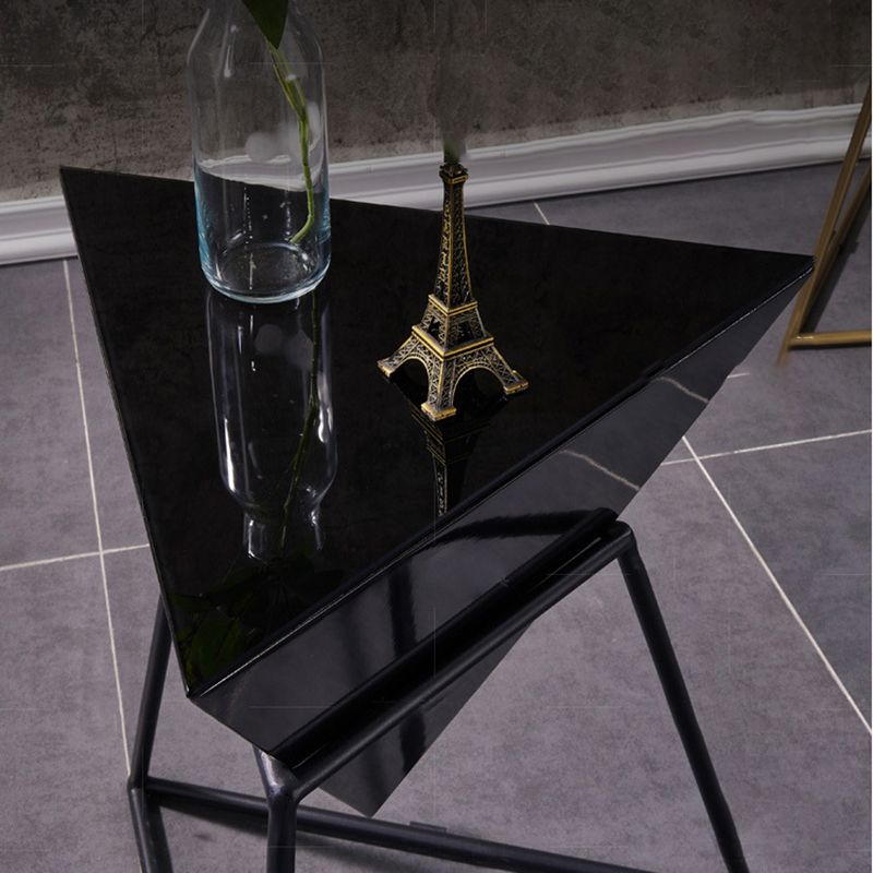 21.6"H Modern Metal Frame Base Solid Color Triangle Coffee Table End Table