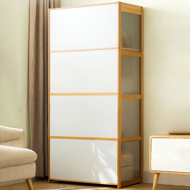 Modern Style Wardrobe Cabinet Wood Clothes Rail Wardrobe Armoire for Home