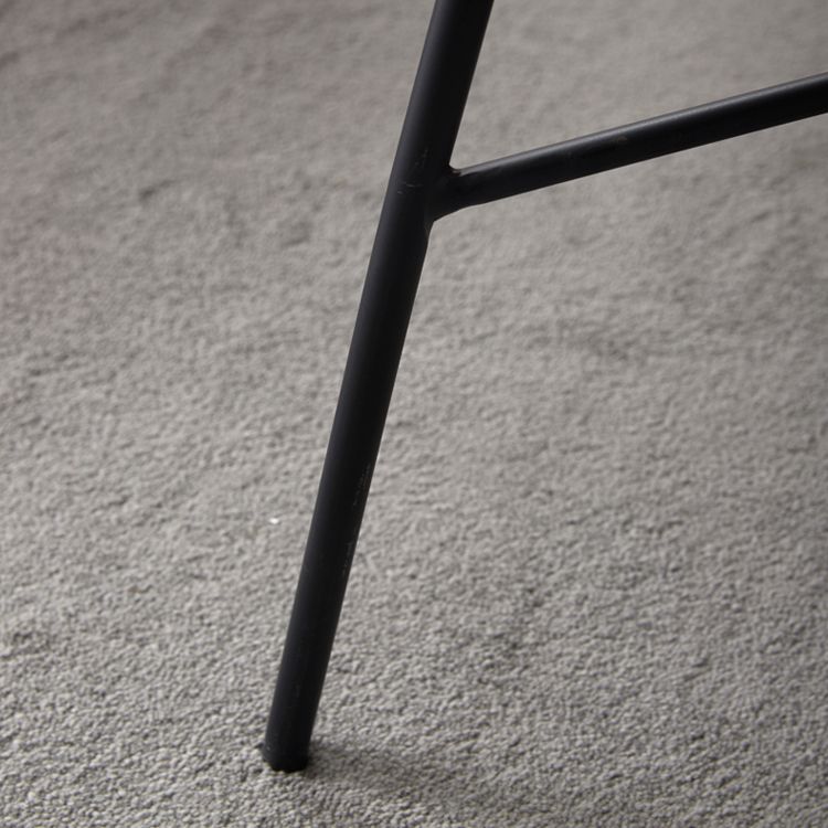 Moderne indoor-outdoor metalen stoel Huisarmloze gestoffeerde slipperstoel