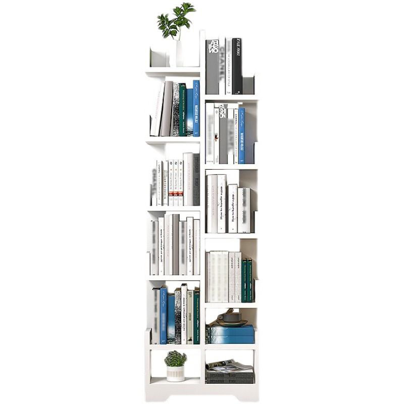 Scandinavian Manufactured Wood Geometric Bookshelf Vertical Open Bookshelf