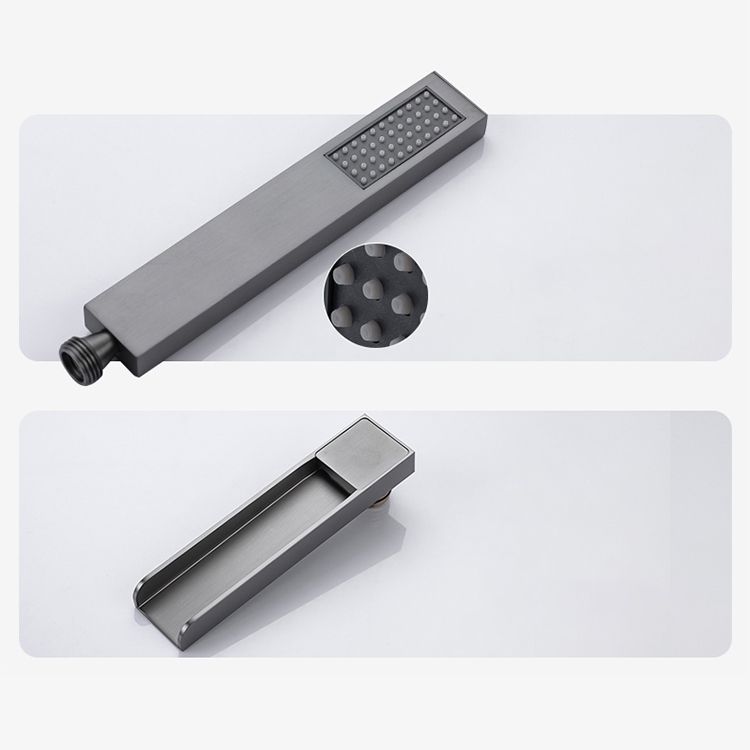 Floor Mounted Metal Freestanding Tub Filler Waterfall Freestanding Bathtub Faucet