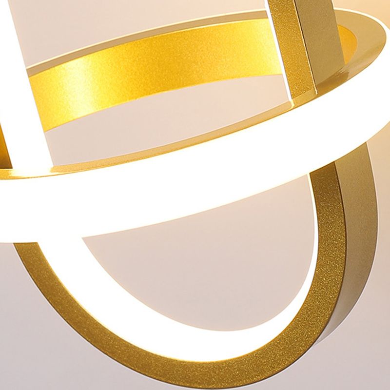 2-Light Modern Wall Mounted Sconce Oval LED Wall Light for Living Room