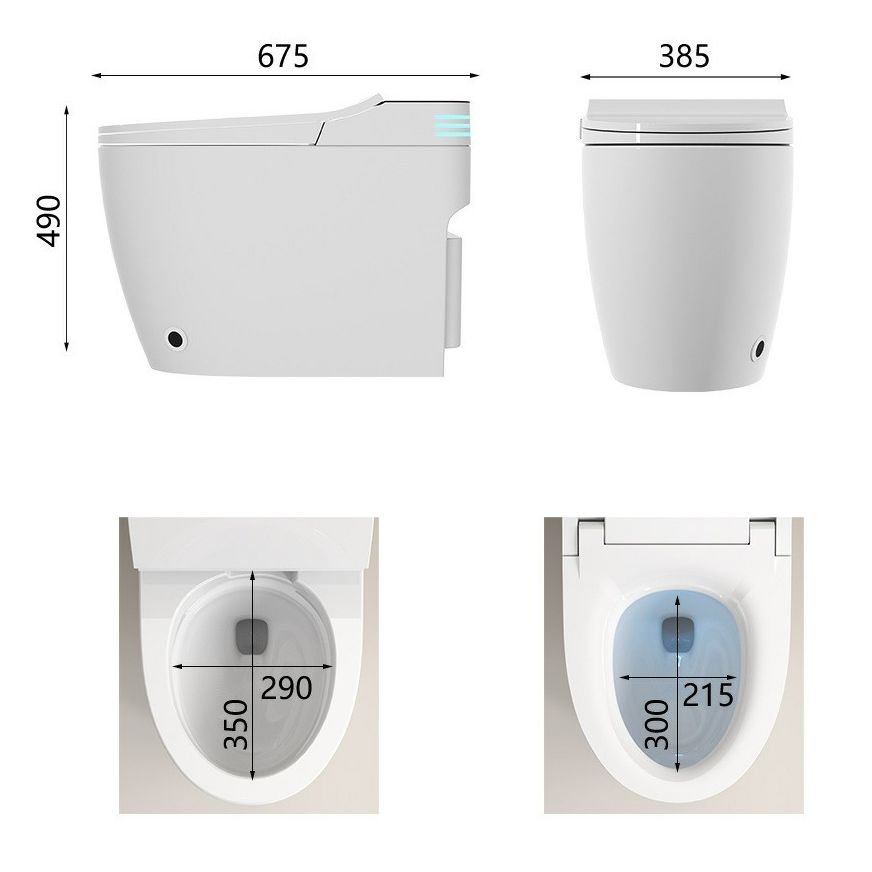 Modern Toilet Bowl ABS Floor Mounted Siphon Jet Flush Toilet