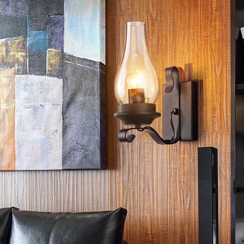 Retro Industrial Style Schattierte Wandleuchte Leuchten 1 Lichtglas -Leuchten