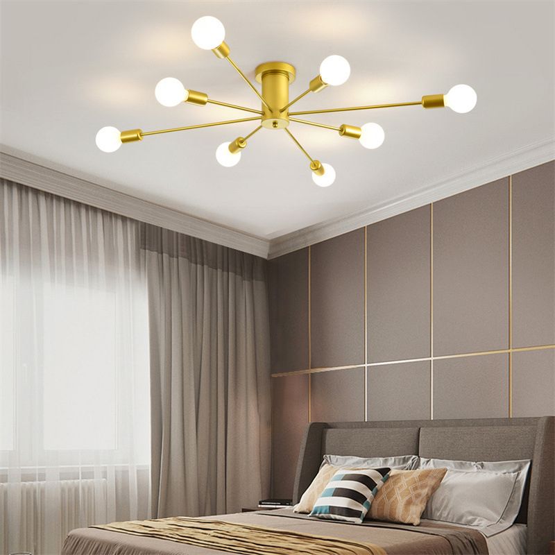 Contemporary Metal Ceiling Lamp Simplicity Flush Mount Light Fixture for Living Room