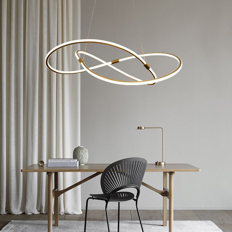 Luci a soffitto moderna a sospensione lampadario a pendente lineare per soggiorno