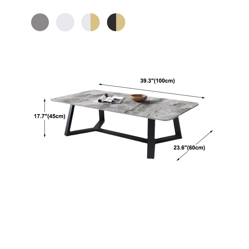 Slate Coffee Table Minimalist Rectangle Coffee Table for Living Room