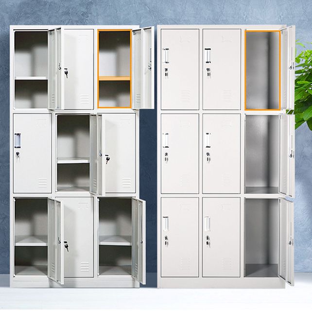 Hinged Wardrobe Cabinet Contemporary Metal Wardrobe Armoire for Bedroom