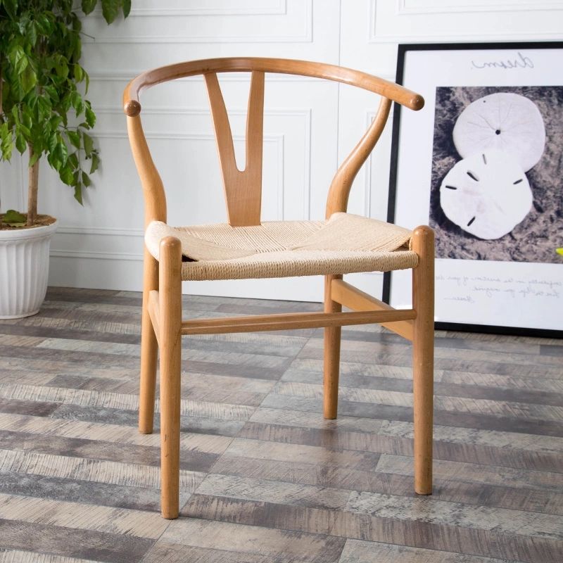 Modern Solid Wood Kitchen and Dining Room Chair Open Back Dining Side Chair