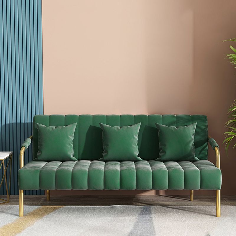 Modern Standard Metal Legs Sofa Macaroon Fabric Sofa for Apartment
