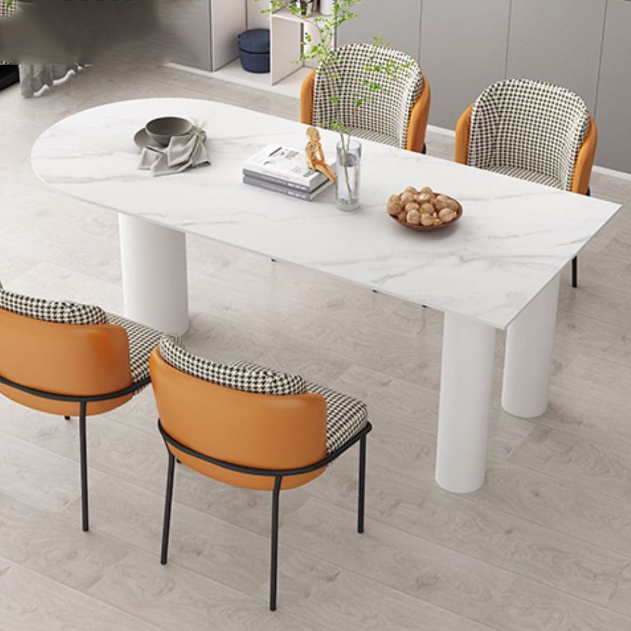 Simplicity Free Form Dining Table Sintered Stone Top Iron Base Home Kitchen Desk