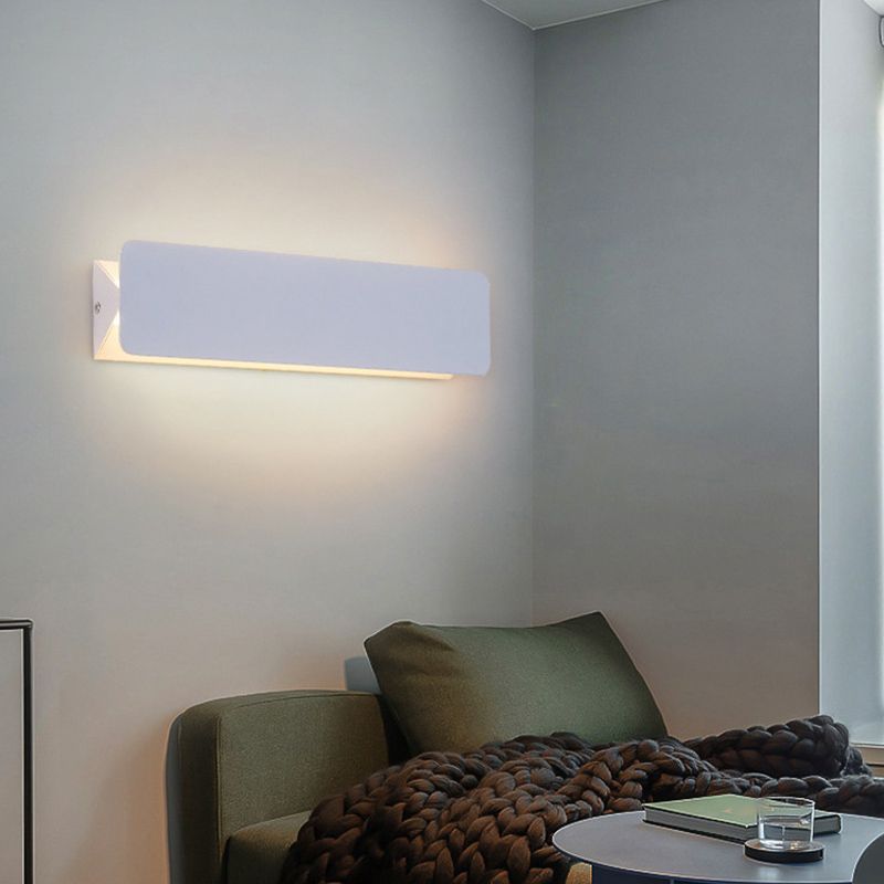 LED Wall Mount Light Metal Wall Sconce Light with Acrylic Shade for Bedroom