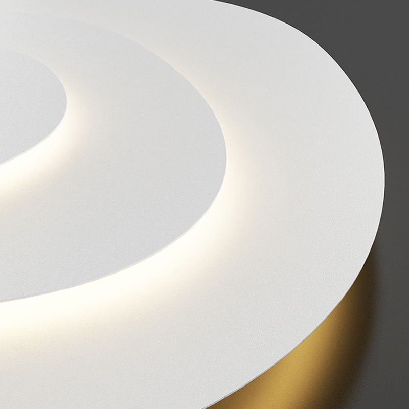 Nordic White Flush Mount Multi-Layer LED Ceiling Light Fixture for Living Room