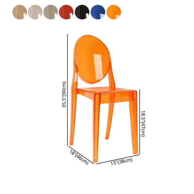 Silla lateral de plástico moderna con acabado mate, silla de comedor con respaldo abierto