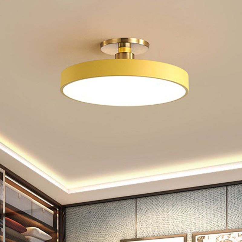 Circular Ring Acrylic Semi Flush Mount Lighting Modern LED Semi Flush Ceiling Light Fixture