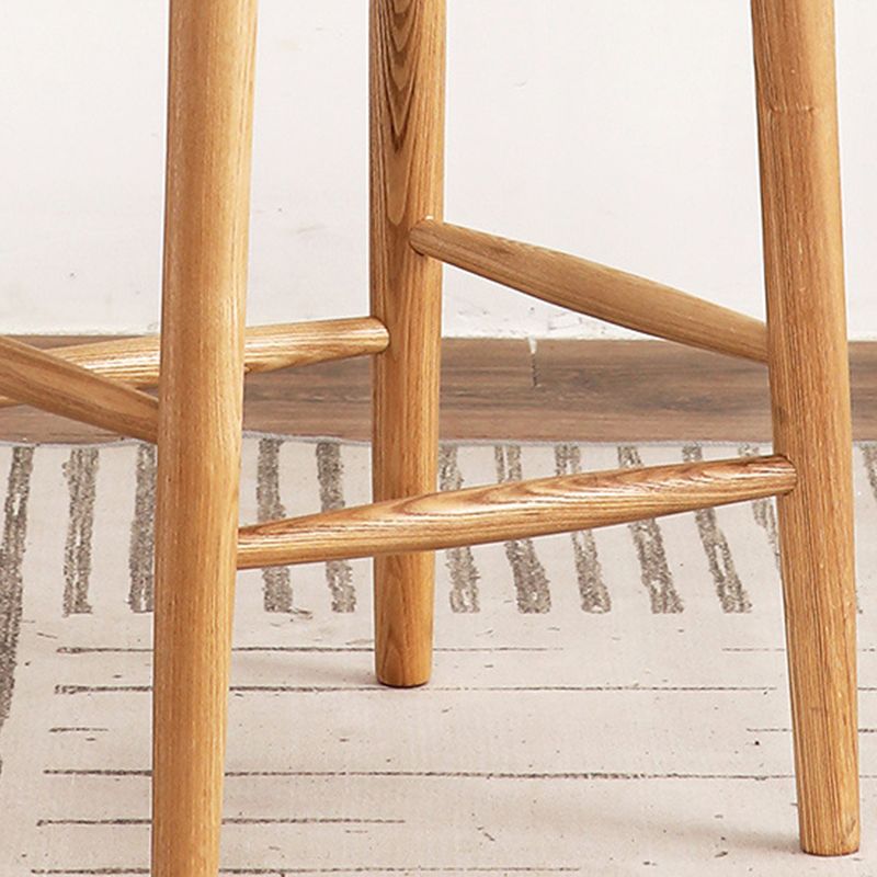 Taburete de bar y mostrador contemporáneo, taburete de bar interior de madera sin brazos con reposapiés