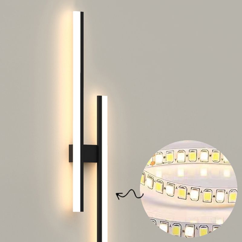 Lámpara de lámpara de montaje de pared lineal moderna lineal lámpara de pared de 1 luces para dormitorio