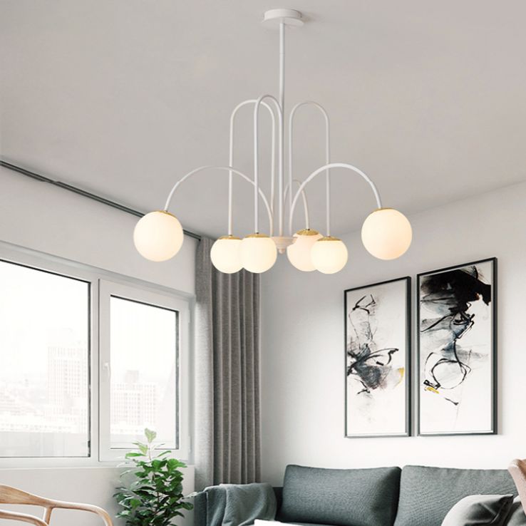 Candelier de la sala de estar molecular Cobriz Cobertura Ligera Ligera Nórdica Fixtura de iluminación