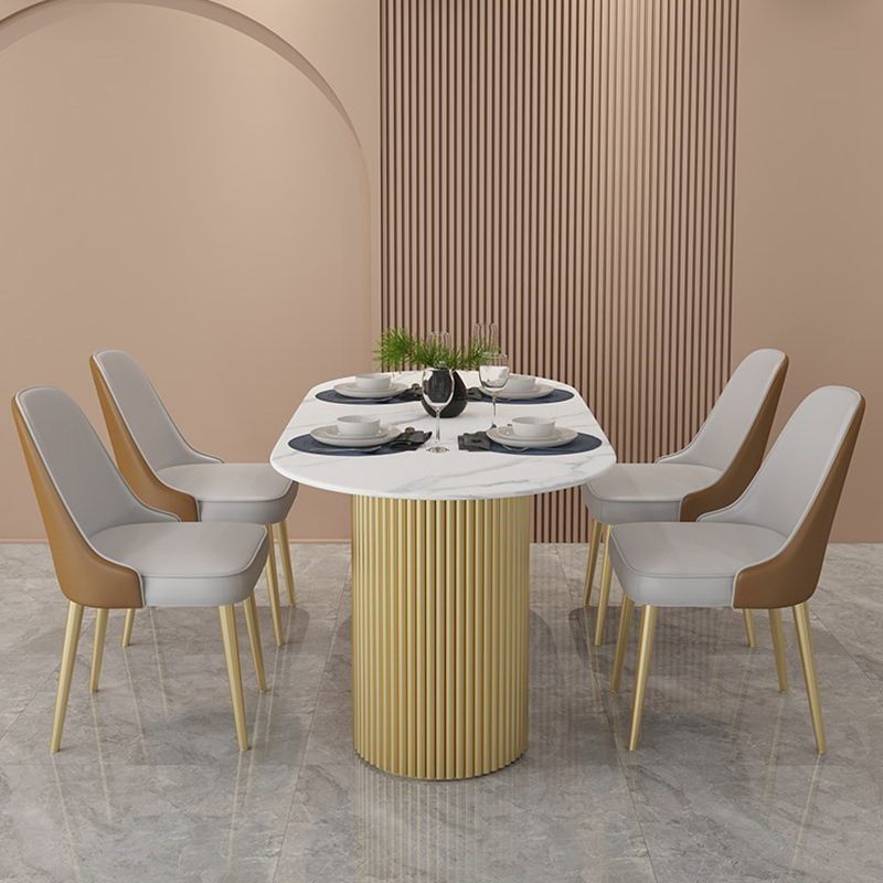 Traditional Luxury Dining Table Oval Double Pedestal Table for Home