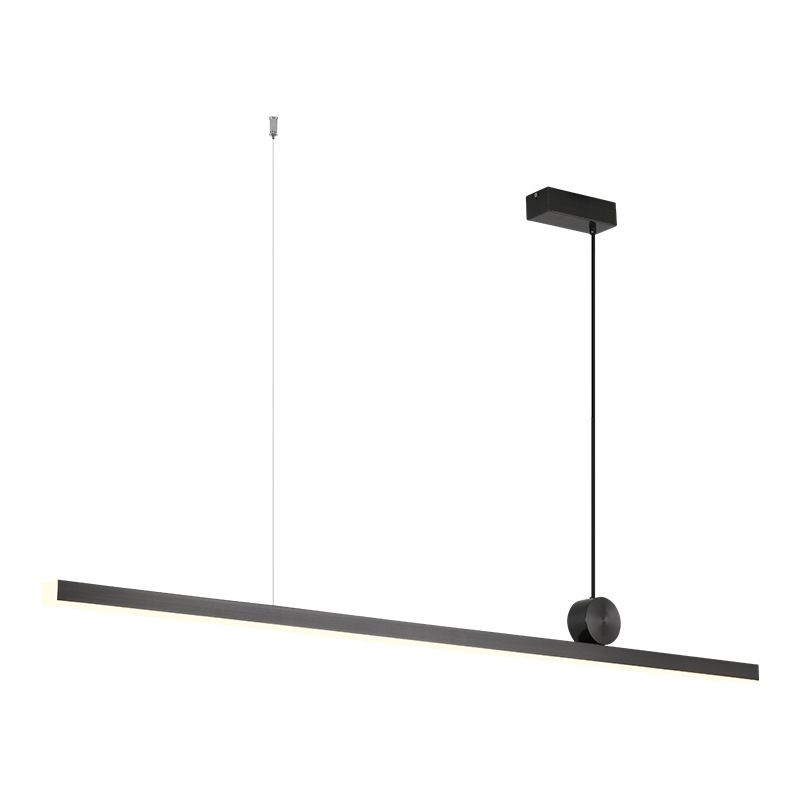 Illuminazione dell'isola contemporanea illuminazione isola lineare luce appesa in nero