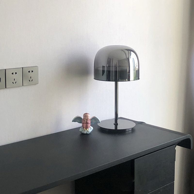 Lampada da tavolo in vetro stile moderno Forma geometrica Lampada da scrivania a 1 luce per camera da letto