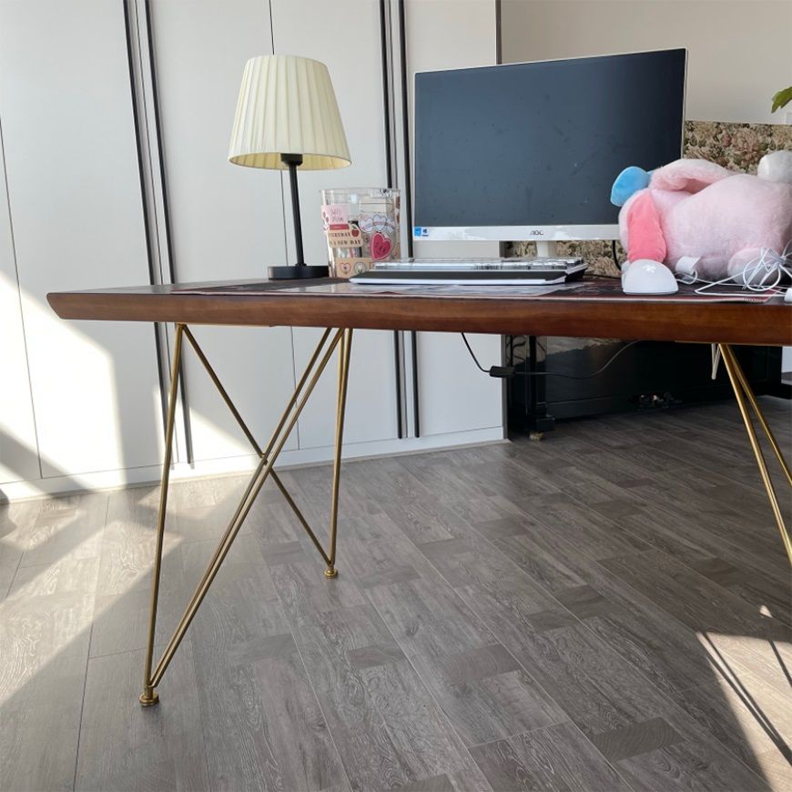Mesa de comedor de color rectángulo de madera Mesa de madera maciza con 4 patas