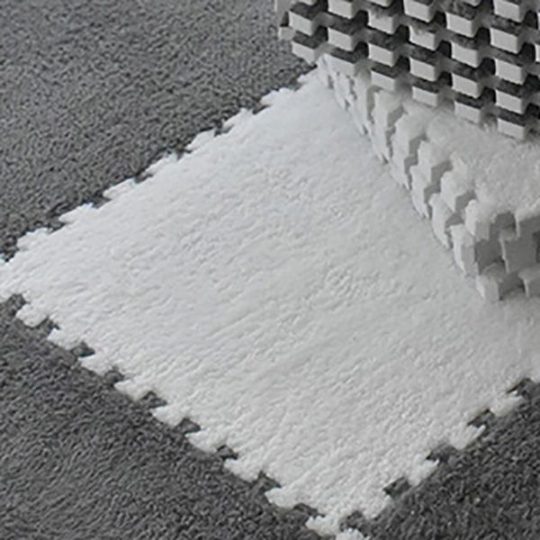 Modern Carpet Tiles Interlocking Square Color Block Stain Resistant Carpet Tiles