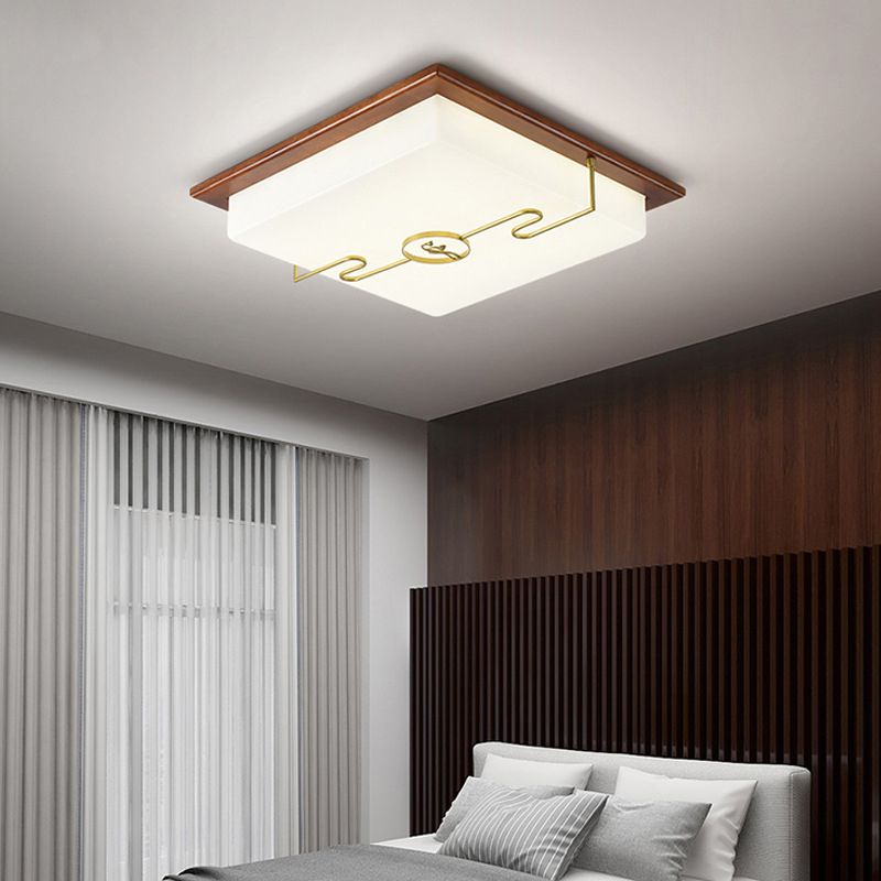 Modern Flush Mount Ceiling Light Fixture 1-Light Restaurant Flush Mount Lamp with Acrylic Shade