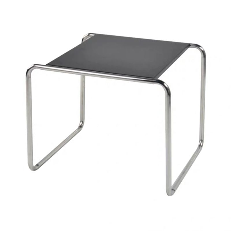 Minimalist Rectangular 15.7" D End Table Modern Steel Sled Side Table