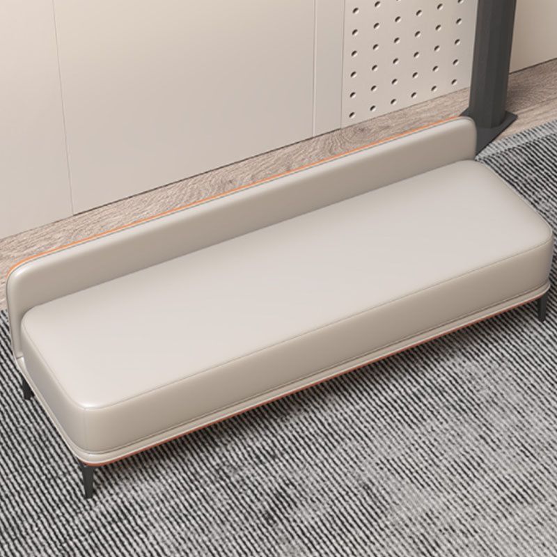 Modern Cushioned Seating Bench Backrest Entryway and Bedroom Bench