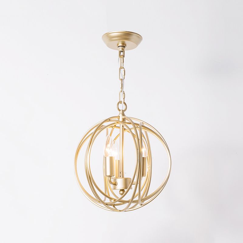 Designer Style Chandelier Gold Metal Ceiling Chandelier for Living Room