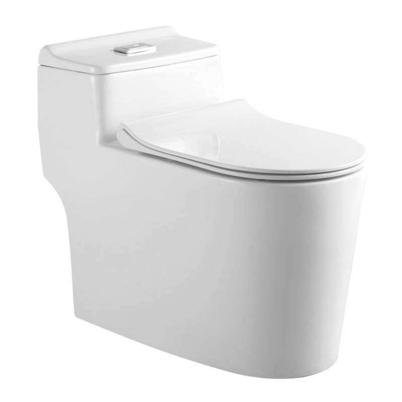 Siphon Jet Porcelain Toilet Bowl One-Piece Toilet Floor Mounted Urine Toilet