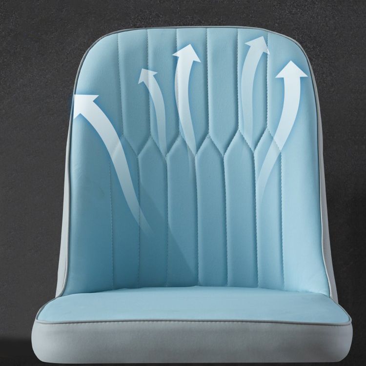 Chaise d'appoint contemporaine à la maison, chaise de salle à manger rembourrée en métal à dossier solide