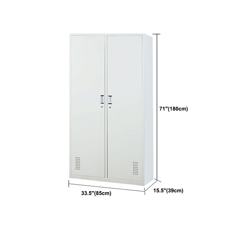 Modern Style Metal Wardrobe White Colour Freestanding Wardrobe Closet