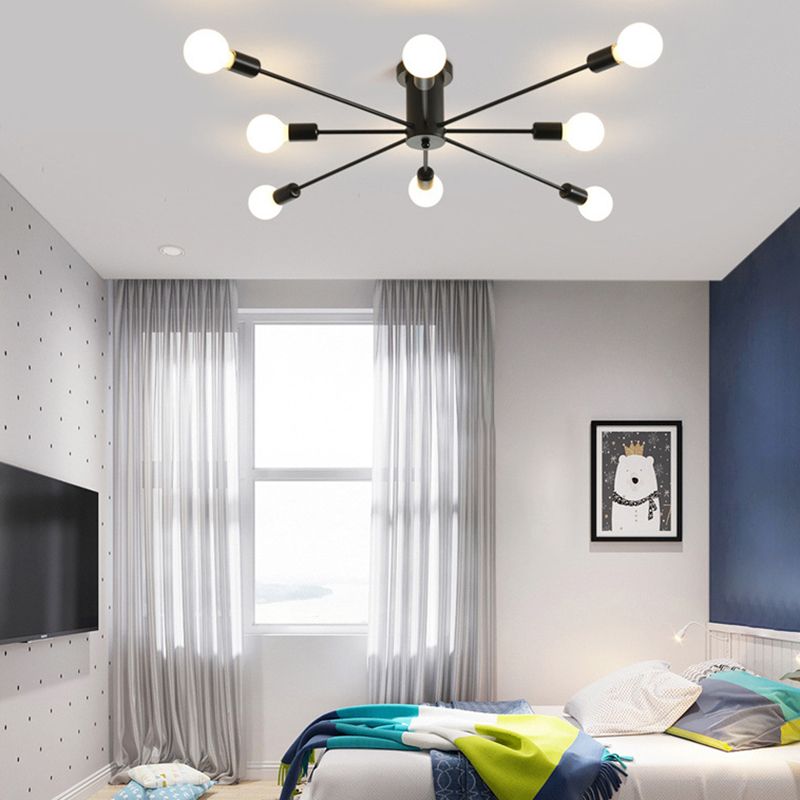 Contemporary Metal Ceiling Lamp Simplicity Flush Mount Light Fixture for Living Room